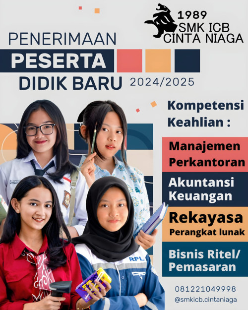 PPDB SMK ICB Cinta Niaga Bandung Tahun Ajaran 2024/25